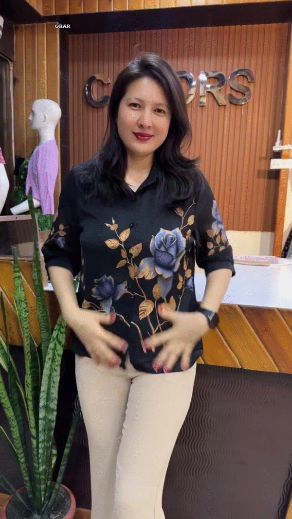 Women's Polyester Embroidered Top