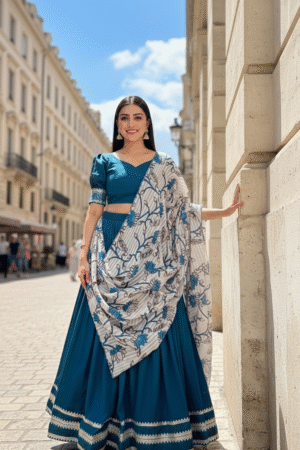 Vichitra Silk Lehenga Choli Set – Elegance Meets Sophistication