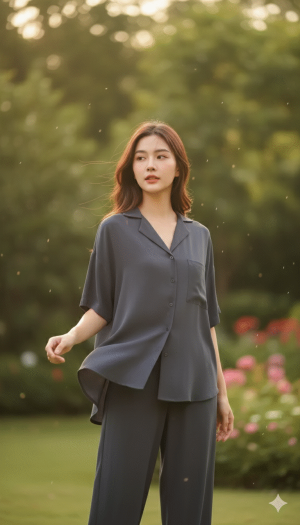 Women Boxy Fit Solid Club Collar Casual Shirt – Minimalist, Modern & Effortlessly Chic - Image 5