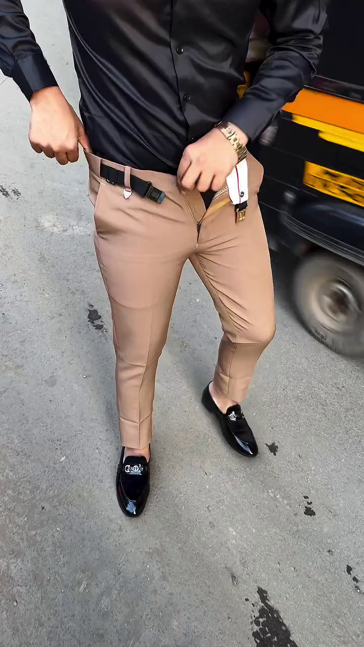 Men’s Slim-Fit Formal Stretch Trousers - Image 2