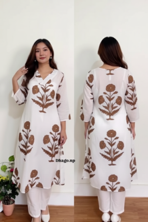 Women’s Pure Cotton Kurta Palazzo Set – Effortless Elegance in Every Thread