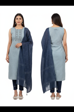 Timeless Elegance: Ethnic Motifs Printed Kurta with Trousers & Dupatta