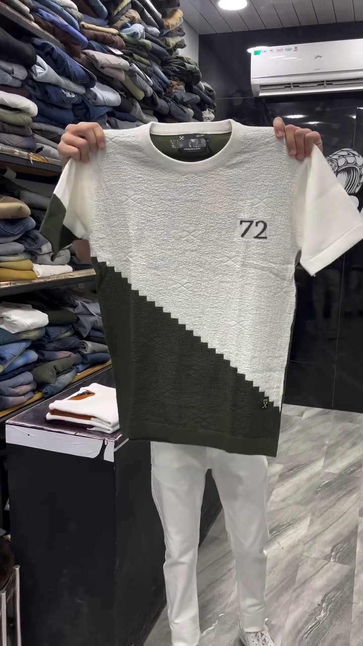 Men White Colorblock T-Shirt - Image 6