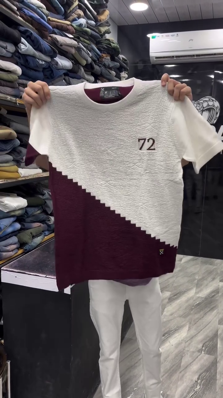 Men White Colorblock T-Shirt - Image 4