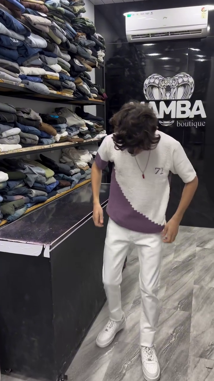Men White Colorblock T-Shirt - Image 3