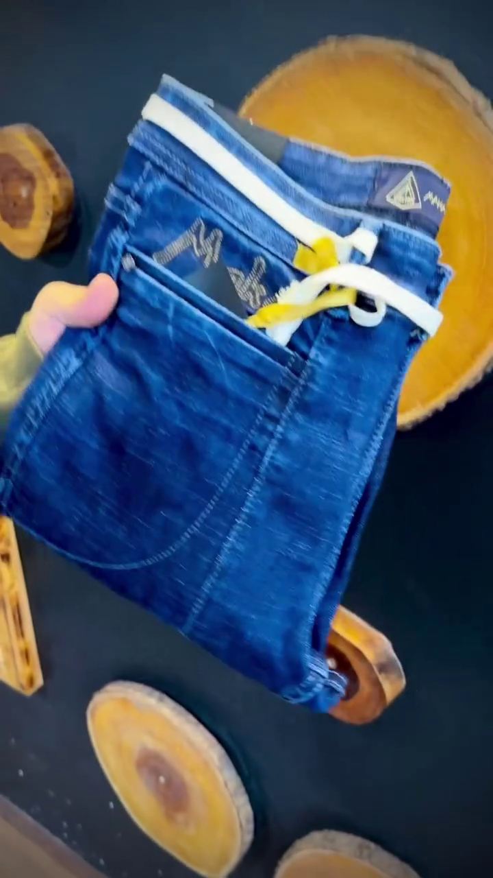 Blue Rinse Washed Stretchable Denim - Image 2