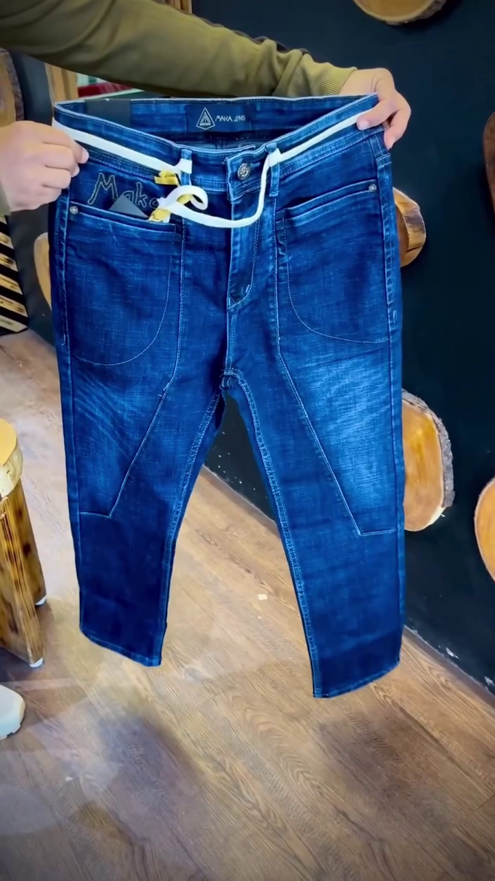 Blue Rinse Washed Stretchable Denim