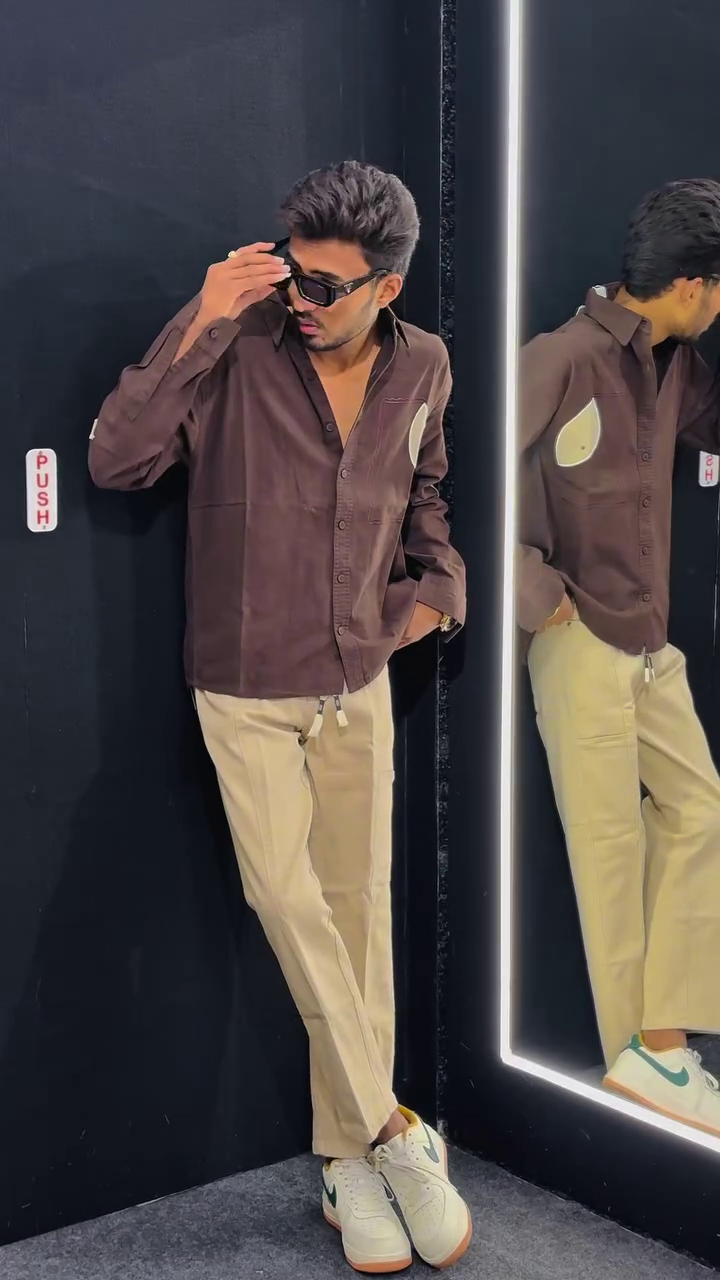 Men Corduroy Tailored Fit Shirt