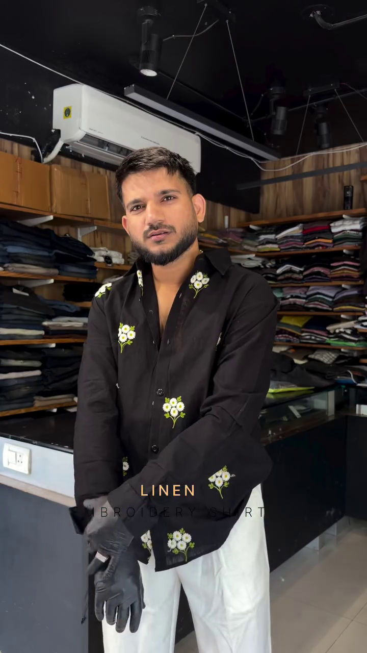 Double Gauge Embroidered Casual Regular Fit Shirt - Image 7