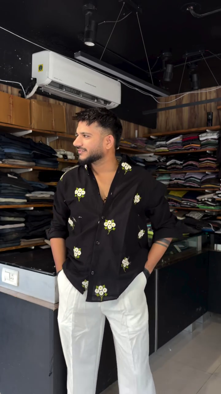 Double Gauge Embroidered Casual Regular Fit Shirt - Image 6